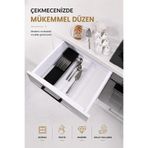 Sas Haus Çekmece İçi Bıçaklık Organizer Bölmeli Mutfak Düzenleyici Siyah S-11029