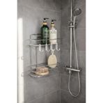 Sas Haus Lüks Krom Metal 2 Katlı Banyo Rafı Şampuanlık Ve Duş Rafı Askılı Yapışkanlı Duvara Monte TŞ-02