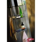 Sas Haus Yapiskanli Omur Boyu Paslanmaz Kristal Raf Banyo Duzenleyici Sampuanlik Krom-Sıyah Dskks