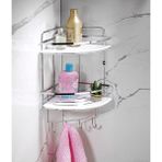 Sas Haus Yapışkanlı Paslanmaz Kristal Ayarlanabilir Raf Banyo Düzenleyici Şampuanlık Lk-02 Kbkk