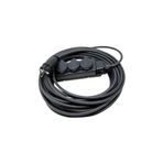 sas kablo Kauçuk Başlıklı 10 Metre Siyah Uzatma Kablosu 3x1,5 Mm