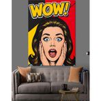 Şaşıran Kadın Pop Art Dekoratif Kanvas - Mdf Ahşap Tablo