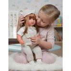 Şaşkın House Sevimli Konuşan Et Bebek 65 cm Sevimli Sesli Oyuncak Bebek Eğitici ve Uyku Arkadaşı - Açık Kahverengi