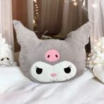 Şaşkın House Sevimli Kuromi Yastık & Uyku Arkadaşı Yumuaşak Peluş Kumaş Kuromi Yastık & Yumuşak Peluş Oyuncak - 0315 Gri