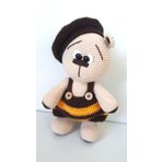 Şaşkın Tonton Ayıcık Amigurumi Organik Oyuncak