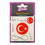 Sasta Geçici Dövme Türk Bayrağı ve Atatürk İmzası