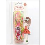Sasta Lastik Saç Tokası Karışık Renk Sticker Hediyeli