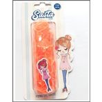 Sasta Lastik Saç Tokası Turuncu Sticker Hediyeli 3 Adet
