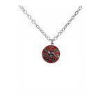 Sasuke Uchiha Sharingan Kolye – Kırmızı Cosplay Unisex Metal Takı 60 Cm Zincirli