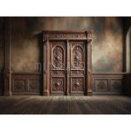 Şatafatlı Ahşap Kapı Arka Plan, 200X150CM, Stüdyo Fonu - -