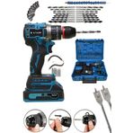 Sataok 36v 5ah Kömürsüz Matkap Motor Çelik Mandren Akülü Vidalama Darbeli Şarjlı Matkap Seti Red 4