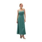 Sateen Askılı Uzun Saten Elbise, 38, STN139KEL1852, Mint, Kadın