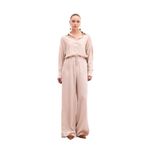 Sateen Bel Lastikli Pantolon, 36, STN139KPA1811, Bej, Kadın