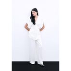 Sateen Cepli Bol Pantolon, 40, STN139KPA1782, Ekru, Kadın
