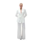 Sateen Jakar Saten Pantolon, 40, STN139KPA1854, Ekru, Kadın