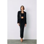 Sateen Karolin Midi Etek - Siyah - 36