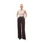 Sateen Lena Palazzo Pantolon, 38, STN139KPA1972, Kahve, Kadın