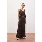 Sateen Lior Uzun Etek - Kahve