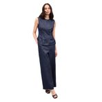 Sateen Livia Pantolon, 38, STN139KPA1955, Lacivert, Kadın
