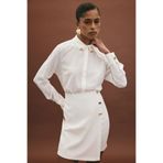 Sateen Lucy Mini Etek, 42, STN139KET1962, Ekru, Kadın