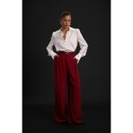 Sateen Luna Krep Pantolon, 38, STN139KPA1987, Bordo, Kadın