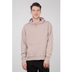 Sateen Men 20KSW760E102 Bej Kapşonlu Kanguru Cepli Kürklü Erkek Sweatshirt