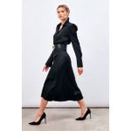 Sateen Midi Boy Saten Etek - Siyah - 38