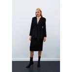Sateen Midi Boy Tüvit Etek - Siyah - 36