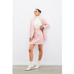 Sateen Mini Boy Tüvit Etek - PEMBE