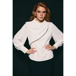 Sateen Ön Aksesuarlı Bluz, 40, STN139KBL1919, Ekru, Kadın