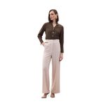 Sateen Palazzo Krep Pantolon, 36, STN139KPA1977, Taş, Kadın
