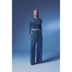 Sateen Simli Salaş Pantolon - Antrasit