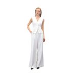 Sateen Sofia Palazzo Pantolon, 38, STN139KPA2109, Ekru, Kadın