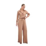 Sateen Zebra Desenli Salaş Pantolon, 40, STN139KPA1439, Camel, Kadın