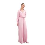 Sateen Zebra Desenli Salaş Pantolon, 40, STN139KPA1439, Pudra, Kadın