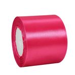 Saten bant, gül kırmızısı, 75 mm genişliğinde, saten, 22 m saten kurdele, gül kırmızısı, kalın, kurdele bandı, dekoratif bant, ipek bant, hediye paketi, kumaş bant, hediye bandı, dekorasyon, el işi,