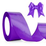 Saten bant lila hediye bandı lila, 4 cm 23 m, açık lila dekoratif bant, kurdele bandı, lila, mor kumaş bant, düğün, cadılar bayramı, Noel, vaftiz, doğum günü için, kendin yap el işi, hediye paketi,