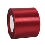 Saten bant şarap kırmızısı 100 mm genişliğinde hediye bandı, saten, 22 m saten kurdele, şarap kırmızısı, kalın kurdele bandı, dekoratif bant, ipek bant, hediye paketi, kumaş bant, hediye bandı,