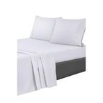 Saten Beyaz Çarşaf Ve Yastık Kılıfı Seti – 83 Tel - Tek Ve Çift Kişilik Seçenekleriyle Beyaz 180 x 280