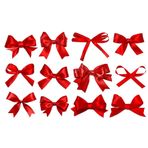 Saten Kurdele 10 mm 20 mm Genişlik, Kırmızı,Mavi,Sarı,Yeşil,Pembe,Mor Renk, Dekoratif Hediye Paketleme ve Süsleme için Kumaş Saten Şerit, Hediye Çekme, Kapı, Sandalye, Pencere (Kırmızı, 20 mm)
