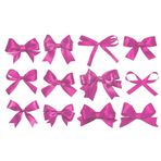 Saten Kurdele 10 mm 20 mm Genişlik, Kırmızı,Mavi,Sarı,Yeşil,Pembe,Mor Renk, Dekoratif Hediye Paketleme ve Süsleme için Kumaş Saten Şerit, Hediye Çekme, Kapı, Sandalye, Pencere (Pembe, 20 mm)