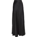 Saten Maxi Etek - Siyah - XS