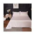 Saten Nevresim Takımı 120X230cm 180X230cm 230X250cm Düz Çarşaf Yumuşak Pürüzsüz Parlak Yatak Örtüsü Siyah Mavi Kırmızı Kahverengi Mor Kırışıklığa Dayanıklı Lüks Yatak Örtüsü (Renk: A Boyut: 120X230cm)