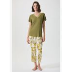 Saten yakalı pijama takımı