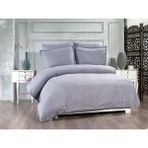Satin Kinox Armürlü Çift Kişilik Nevresim Takımı Gri - 200 x 220 cm