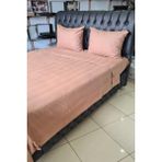 Satin Kinox Armürlü Çift Kişilik Nevresim Takımı Kahverengi - 200 x 220 cm