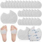 SATINIOR 24 adet sesamoidit dansçı sesamoid ped keçe ön ayak yastığı pedleri metatarsal ayak pedleri kendinden yapışkanlı ayak yastığı pedi erkekler ve kadınlar için dans, koşu, spor, ağrı kesici, Beyaz, 24