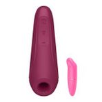 Satisfyer Curvy 1+ Rose Red Telefon Kontrol Air Pulse Vibratör+mini Vibratör