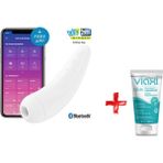 Satisfyer Curvy 2+ White Klitoris Stimülatörü Ve App Kontrol Titreşimli Vibratör+jel