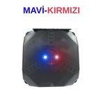 SatışMax Caydırıcı Ev Araç Yanıp Sönen Alarm Led Işık Siyah 9V Pil MAVİ-KIRMIZI